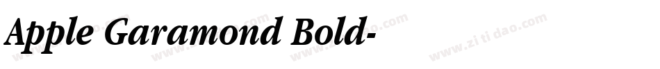 Apple Garamond Bold字体转换
